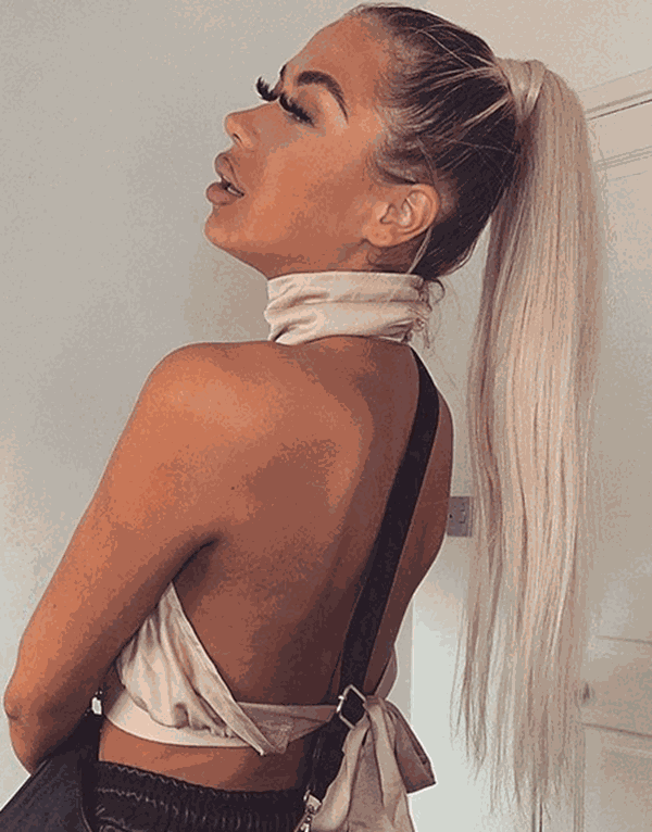 Ponytail Ash Blonde Hair Extensions