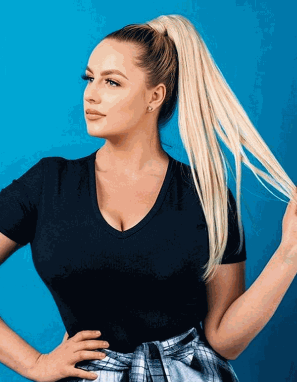 Ponytail Ash Blonde Hair Extensions