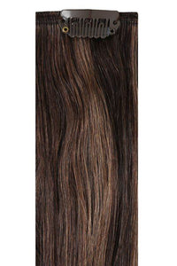 Full Head Clip-In Hair Extensions Boho Brown #2/7 16-24 inch Indian Remy Human Hair with 14 clips