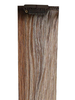 Premium Head Clip-In Brondi Beach #7/11/Ash 16"-24" 100% Indian Remy Human Hair Extensions with 28 clips