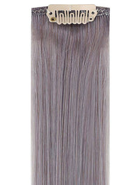 Deluxe Head Clip-In grey hair extensions with 21 clips and 12 pieces, 100% Indian Remy human hair