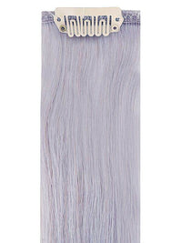 Premium head clip-in silver hair extensions with 28 clips and 100% Indian Remy human hair