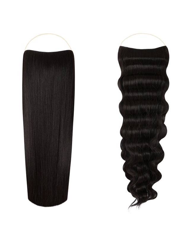 Syn Halo Hair Extensions Duo pack with sleek straight and beach wave Kanekalon fibers