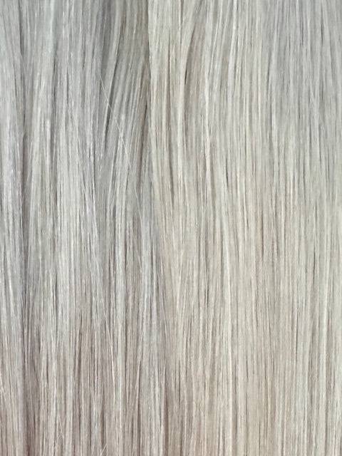 VIP Flat Weft Elsa 20" platinum blonde hair extensions 100% double drawn Remy human hair