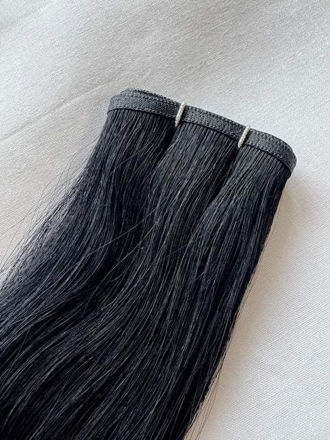 VIP Flat Weft Hair Extensions: Ebony