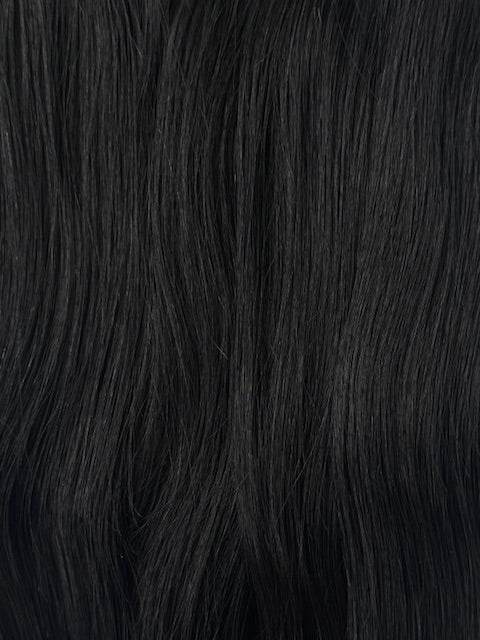 VIP Flat Weft Hair Extensions ebony 20 inch 50g 100% Remy human hair jet black