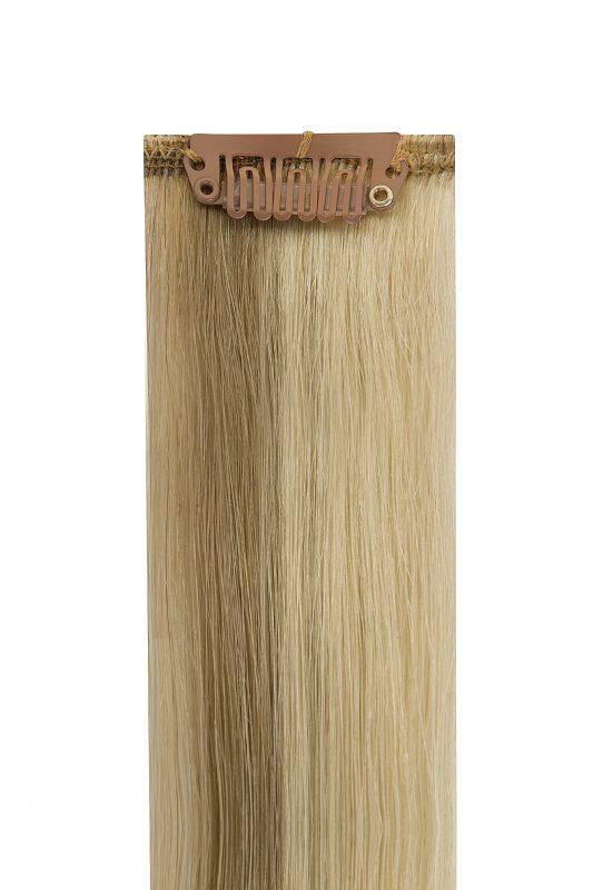 Deluxe Head Clip-In Hair Extensions mixed #11/24, 16-24 inch, 100% Indian Remy human hair with 21 clips