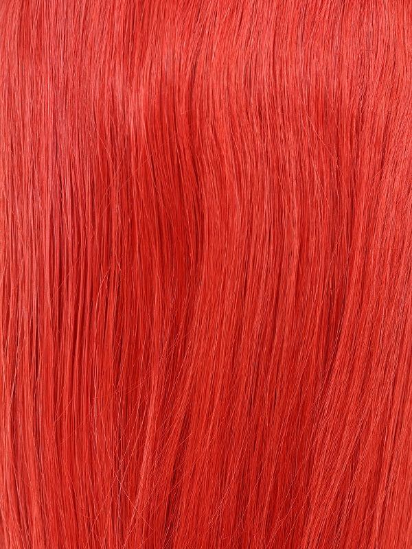 VIP Tape-In Hair Extensions in vibrant red, 20-inch length, 50g weight, 20 pieces, 4cm width, 100% double drawn Remy human hair