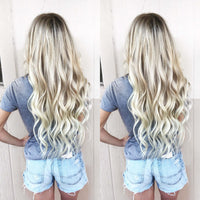 Premium Halo Ash Blonde Hair Extensions