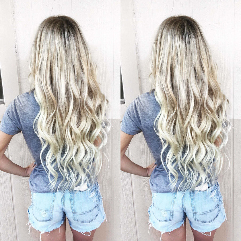 Premium Halo Ash Blonde Hair Extensions