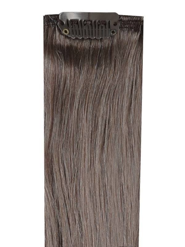Premium clip-in iced mocha #5A hair extensions 100% Indian Remy human hair 16-24 inch lengths with 28 clips