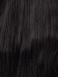 Premium Halo Natural Black #1B hair extensions with adjustable clear wire and no-damage application