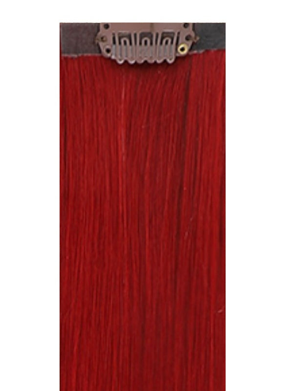 VIP Seamless Clips red 18-inch hair extensions with 21 clips and 150g Indian Remy human hair