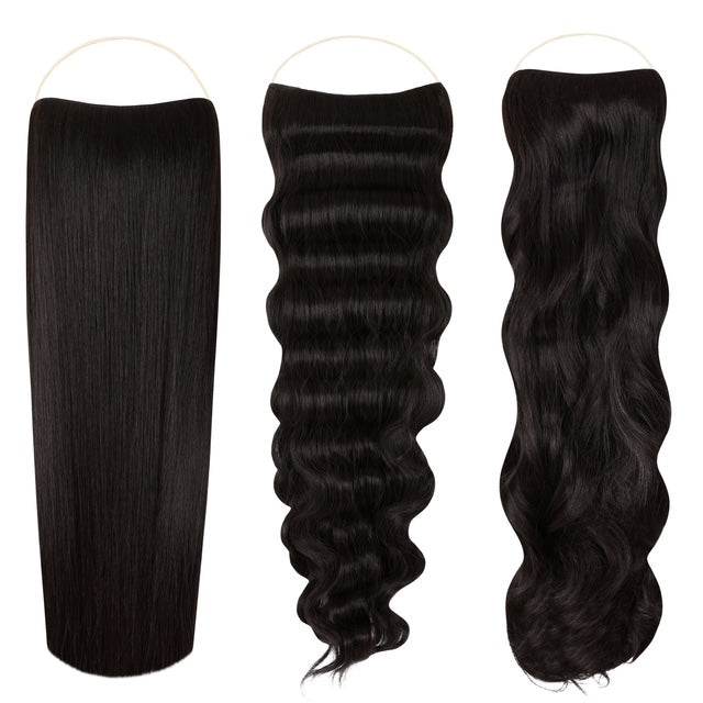 Syn Halo Hair Extensions Trio (Straight & Wavy & Curly)