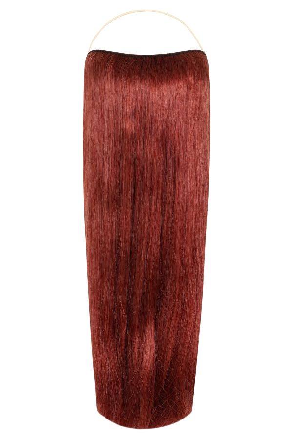 Premium Halo Hair Extensions Pomegranate Kiss #K4 natural look no clips no glue