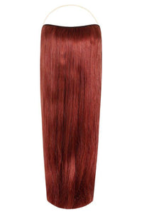 Premium Halo Hair Extensions Pomegranate Kiss #K4 natural look no clips no glue