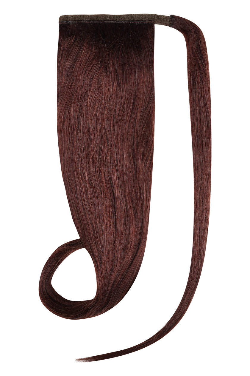 Ponytail Rich Merlot hair extensions 20-24 inch Indian human Remy hair for volume and length