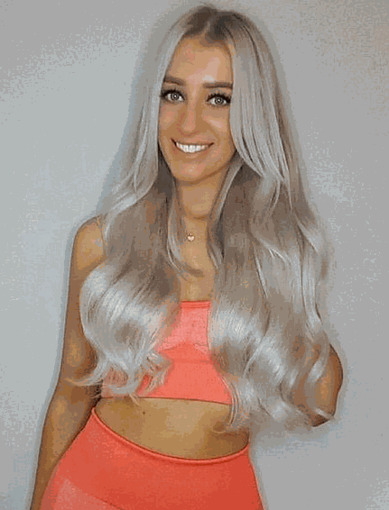 Premium Head Clip-In Silver Hair Extensions