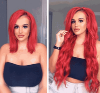 Premium Halo Red Hair Extensions