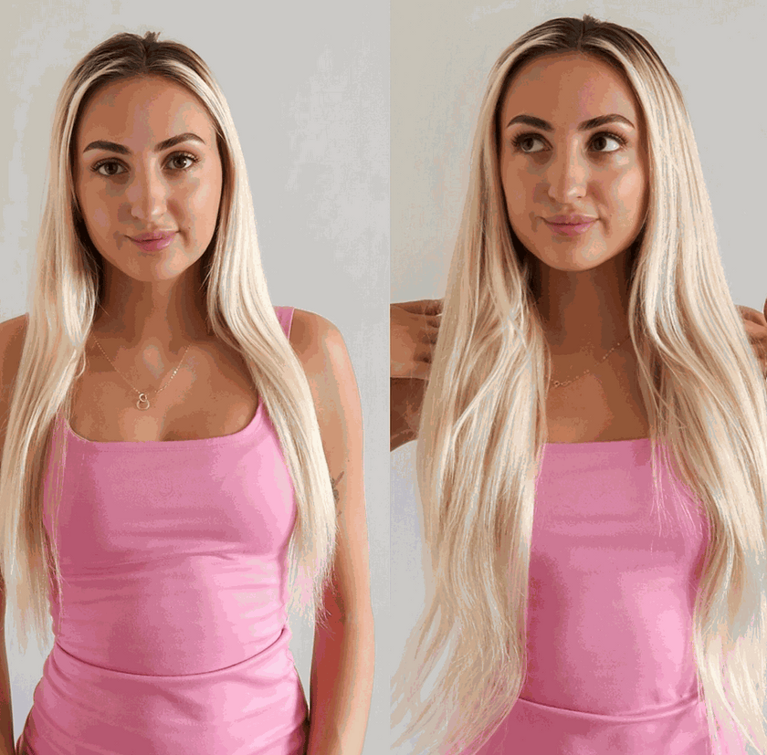 Premium Head Clip-In Bleach Blonde #60 Hair Extensions