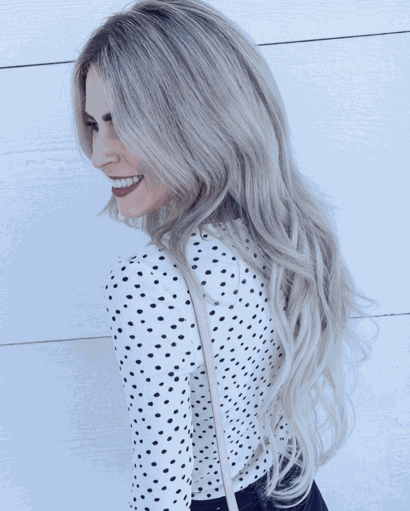 Premium Head Clip-In Silver Hair Extensions