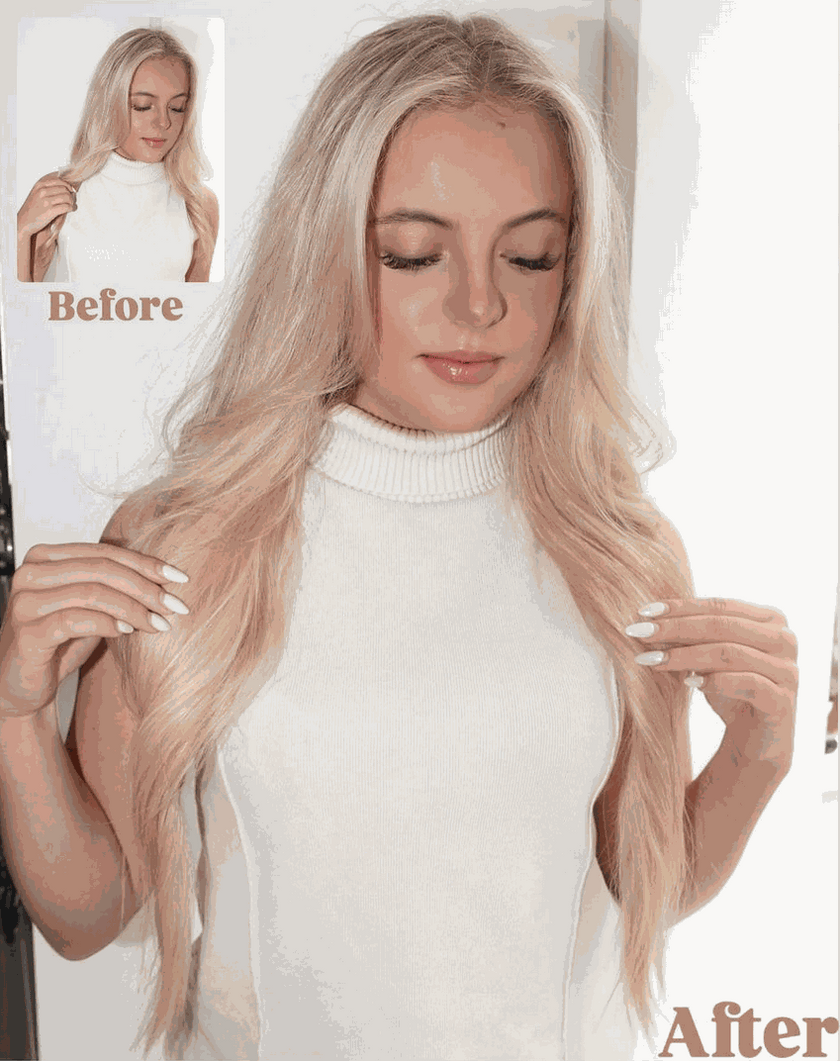 Deluxe Head Clip-In Mixed #17/Ash Blonde Hair Extensions