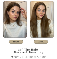 Half Head Dark Ash Brown #7 Clip In Hair Extensions