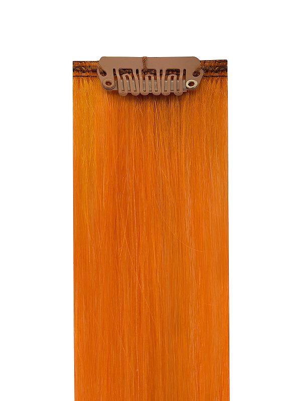 Full Head Clip-In orange hair extensions 16 to 20 inches 100% Indian Remy human hair