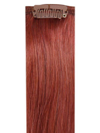 Full head clip-in dark auburn #33 hair extensions 16 to 20 inch 100% Indian Remy human hair