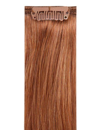 Deluxe Head Clip-In Hair Extensions light chestnut color with 21 clips and 12 pieces of 100% Indian Remy human hair