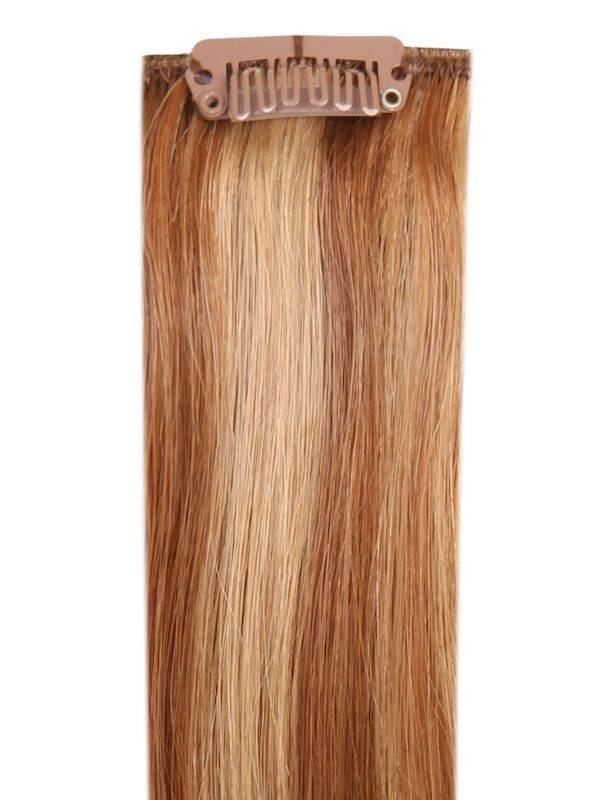 Full head clip-in hair extensions mixed #10/16 with 14 clips and 8 pieces made of 100% Indian Remy human hair