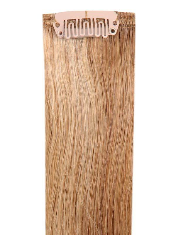Full head clip-in mixed #12/20 Indian Remy human hair extensions with 14 clips and 8 pieces