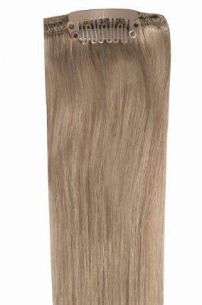 Full head clip-in hair extensions dark ash blonde #17 with 14 clips and 8 pieces complete set