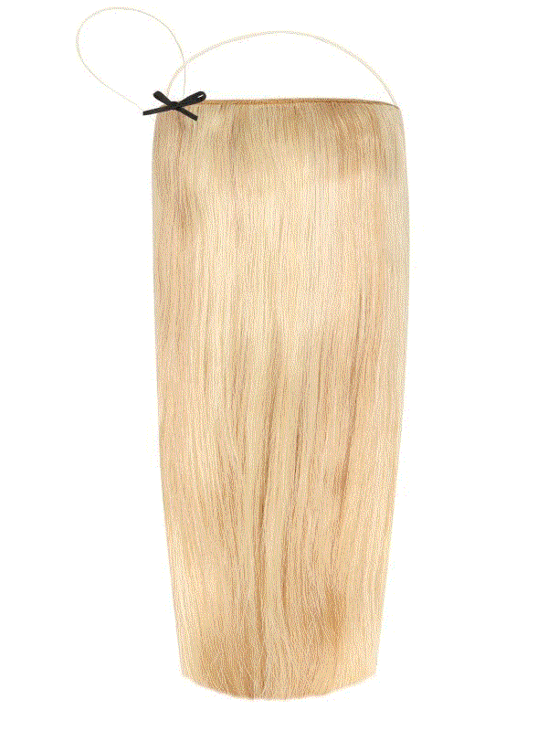 Deluxe Halo Apollonia Blonde #20/24/60 hair extensions with adjustable clear wire and no-damage application