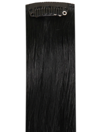 Deluxe Head Clip-In jet black hair extensions with 21 clips and 12 pieces, 100% Indian Remy human hair