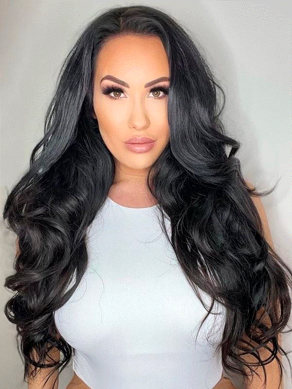 Deluxe Head Clip-In Jet Black #1 Hair Extensions