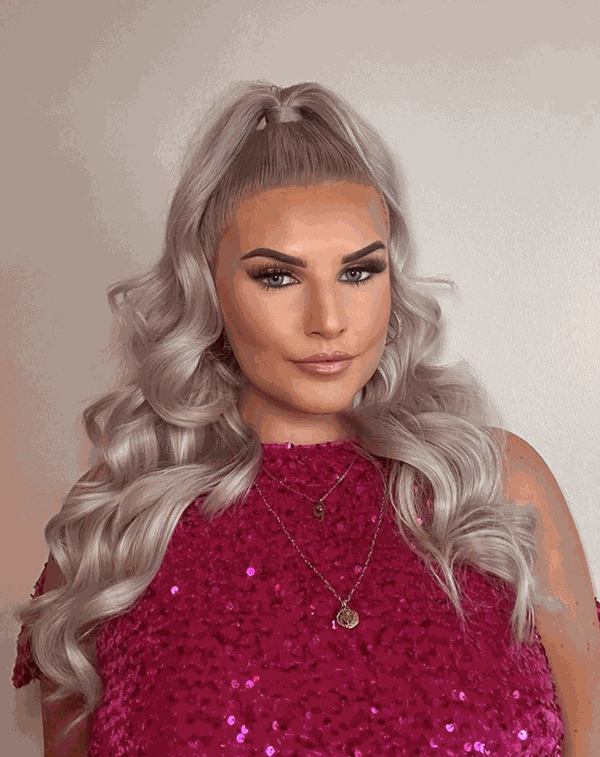 Deluxe Head Clip-In Silver Hair Extensions